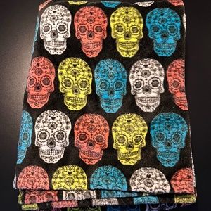 Betsey Johnson Sugar Skull Fleece Throw Blanket